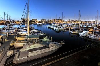 A marina filled with lots of boats.